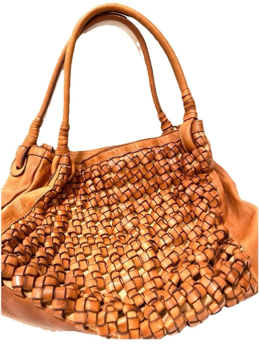 Sundance woven Italian leather bag purse - Picture 4 of 11